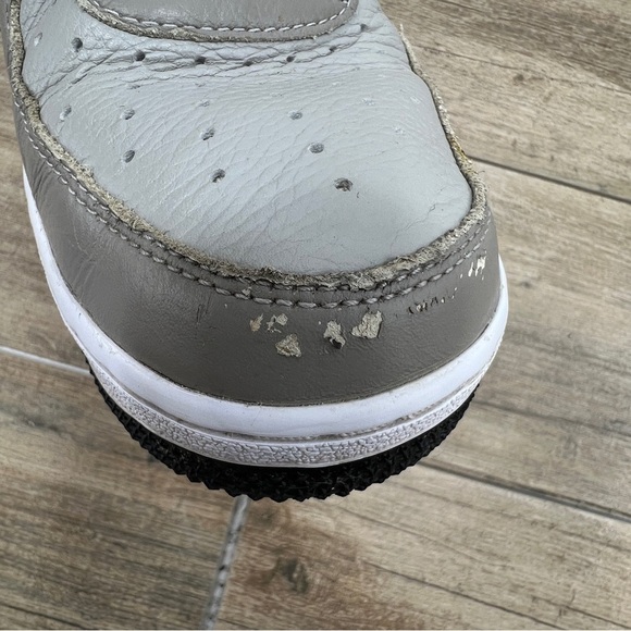Nike Air Force 1 Low Leather Grey Black White Cobblestone Classic ‎ size 9 - Picture 10 of 12